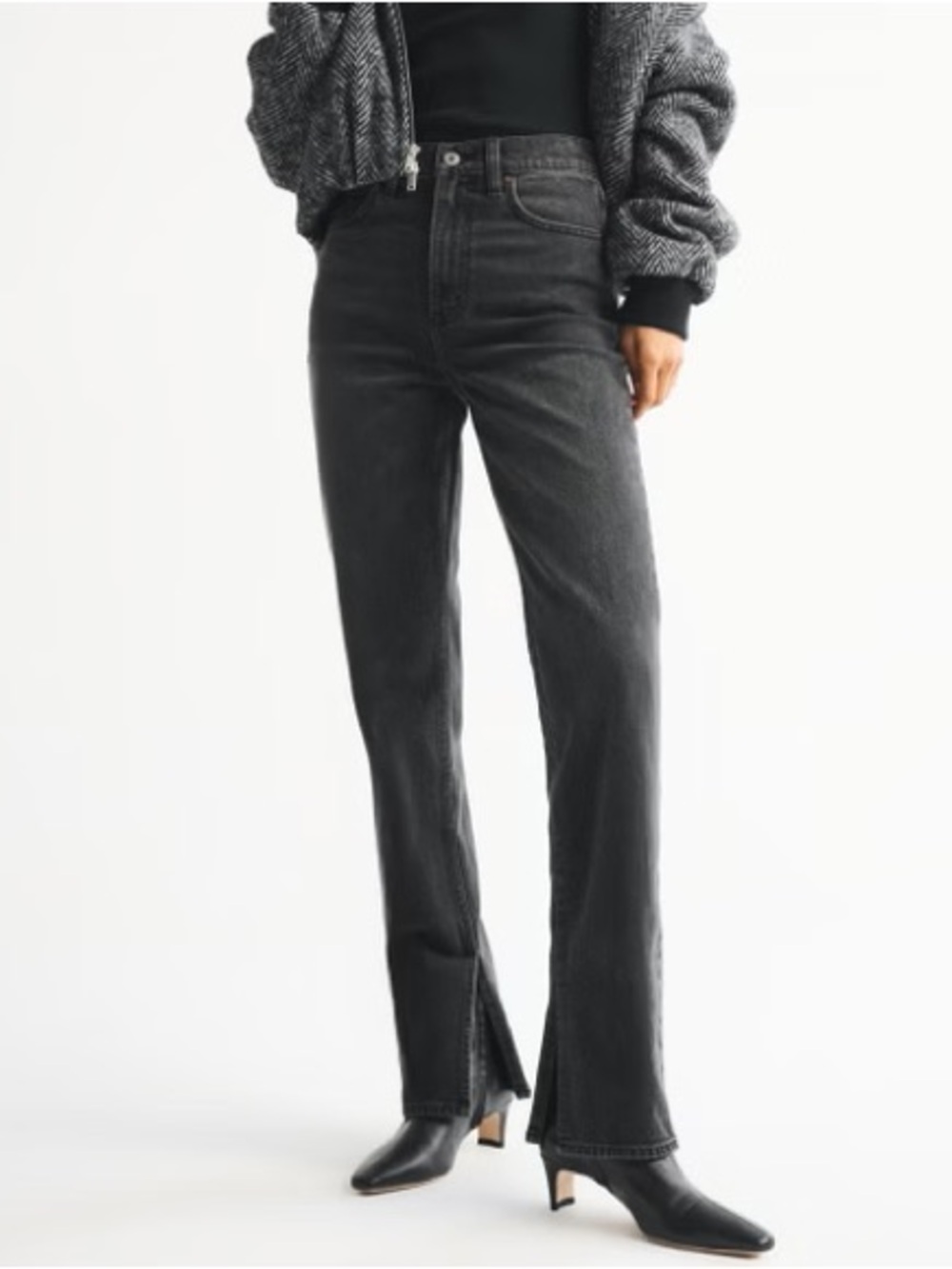 Abercrombie & Fitch 90’s Straight Ultra High-Rise Curve Love Jean - Washed Black